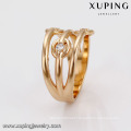 14694 Fashion jewelry zircon ring designs wholesale girls' 18k gold finger ring